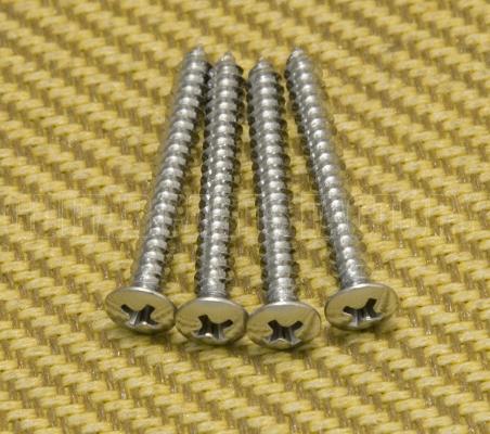 GS-3005-010 (4) Chrome Short Neck Screws #8 x 1-3/8