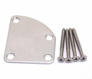 NP-DLX-C-L Chrome Lefty Deluxe 4-Bolt Neck Plate For Guitar