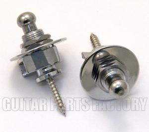 AP-0680-010 Quality Chrome S-Style Strap Locks & Buttons Fit Schaller