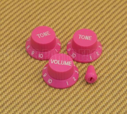 PK-0178-HP Hot Pink w/White Lettering Set for Import Strat