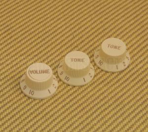 005-9266-ASET USA Fender S-1 S1 Stratocaster Aged White Deluxe Guitar Knob Set