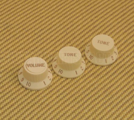 005-9266-ASET USA Fender S-1 S1 Stratocaster Aged White Deluxe Guitar Knob Set