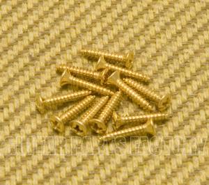 006-1010-049 (12) Genuine Gretsch Guitar Gold Bezel Ring Screws 0453G 0061010049