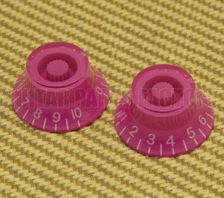 PK-MBI-PINK (2) Pink Metric Bell Knobs for Import Guitars