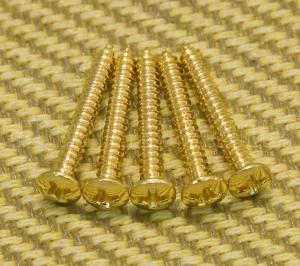 GS-3025-GD 5 Gold Bass Bridge and Hardtail Guitar Mounting Screws