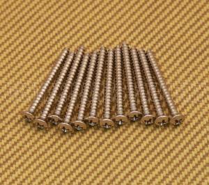 001-5636-049 (12) Genuine Fender Neck Plate /Tremolo Claw Mounting Screws Nickel 0015636049