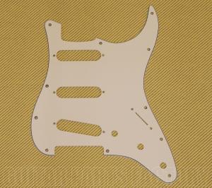 PG-0552-050 3-Ply Parchment Stratocaster Guitar Pickguard 11-Hole Mount