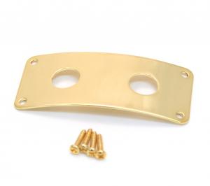 SMJP-G Gold Finish Metal Rectangle Dual Holes Stereo 1/4