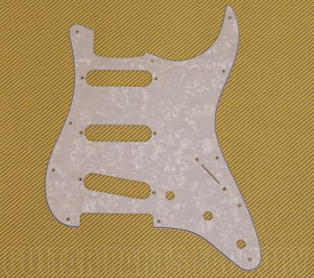 PG-0552-055 Allparts White Pearloid 11-hole Pickguard Standard Fender Strat