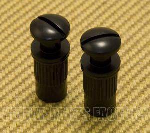 TB002-B 2 Black M8 Metric Bridge or Tailpiece Studs with 12mm Body Inserts 