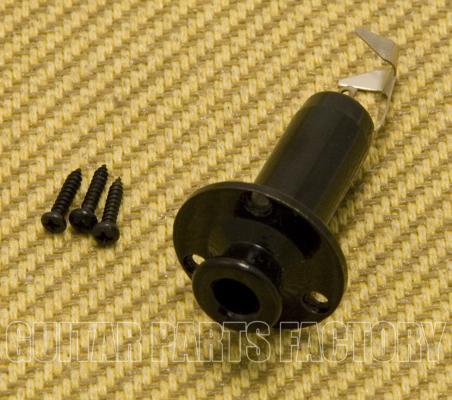 005-B Black Acoustic/Electric Guitar Output Endpin Jack