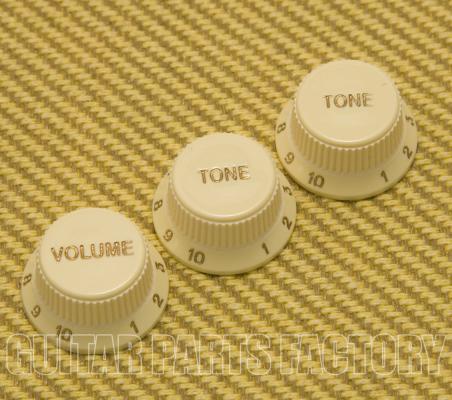 099-2008-000 Genuine Fender Aged White Soft Touch Elite Stratocaster Strat Knobs 0992008000 