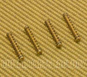 GS-USA-002 Gold Imperial/USA Thread Guitar Humbucker Pickup Springs & Screws Kit (4)