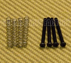 GS-8397-003 Pack of 4 Black Metric M3 Humbucker Mounting Screws & Springs