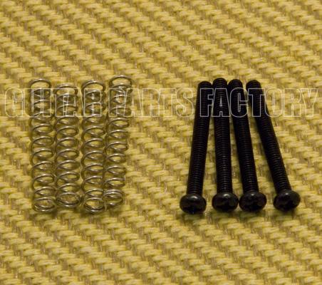 GS-8397-003 Pack of 4 Black Metric M3 Humbucker Mounting Screws & Springs