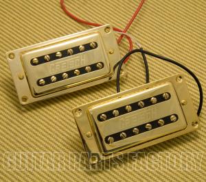 006-9714-000 Gretsch Elliot Easton G5570 Gold Humbucking Pickups Set With Mounting Rings 0069714000