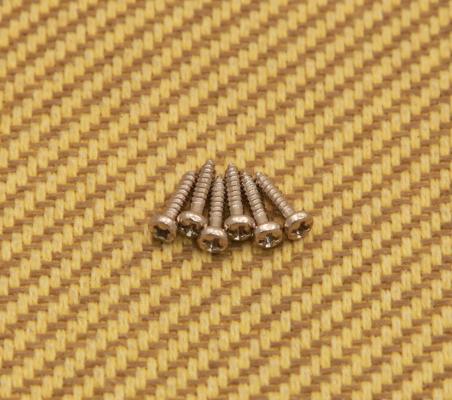 GP-085 (6) Nickel Grover Tuner Mounting Screws Guitar or Bass