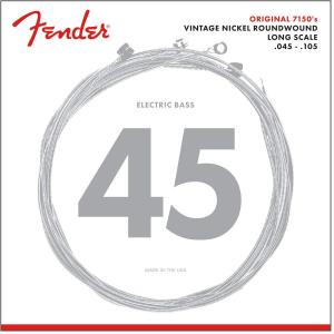 073-7150-406  7150 Pure Nickel Fender Electric Bass Guitar Strings  Original 7150's Vintage Nickel Roundwound Long Scale 073-7150-406