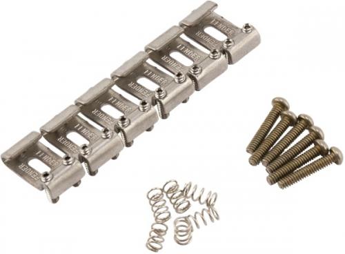 099-7203-000 Fender Road Worn Nickel Strat Guitar Bridge Section Kit 0997203000