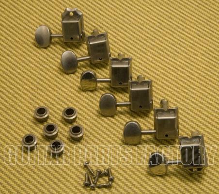 099-7201-000 Fender Road Worn Nickel Guitar Machine Heads Tuner Set with Hardware  0997201000