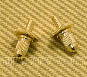 MB002-G (2) M3 Nashville Style Gold Tune-o-matic Guitar Bridge Studs & Wheels
