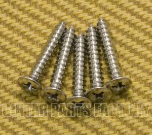 GS-B013-F10 (5) Chrome Flat Head Bass Bridge Mounting Screws