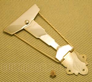 TP250G Cordier Style Tailpiece Fancy Old Jazz Archtop 50s Style Gold