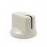 PK-XN04-60W White Flat Flush Plastic Amp or Pedal Knob 6mm Split Shaft