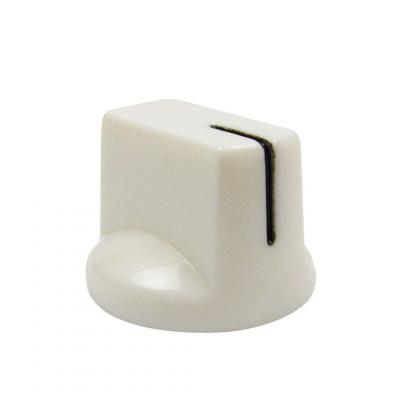 PK-XN04-60W White Flat Flush Plastic Amp or Pedal Knob 6mm Split Shaft