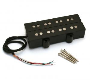 PU-DJA-B Twin Black 4-String Double J Bass Humbucker Pickup Alnico 5