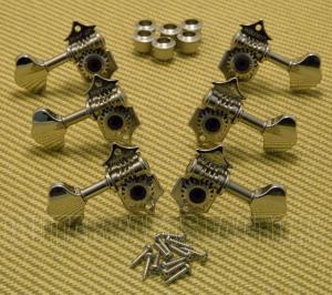 WJ28N 3+3 Tuning Pegs Tuners Machine Heads Nickel Butterbean Guitar Wilkinson