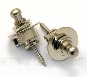 AP-0680-001 Quality Nickel S-Style Strap Locks & Buttons Fit Schaller