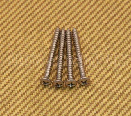 GS-0005-010 (4) Chrome Neck Plate Screws #8 x 1-3/4"