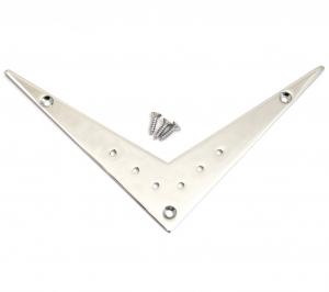 FVT-SM-C Chrome Small Vee Style 6-String Guitar Tailpiece