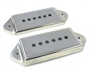 PC-0739-001 Nickel Metal Cover Set for P-90 P90 Style Dogear Guitar Pickups 