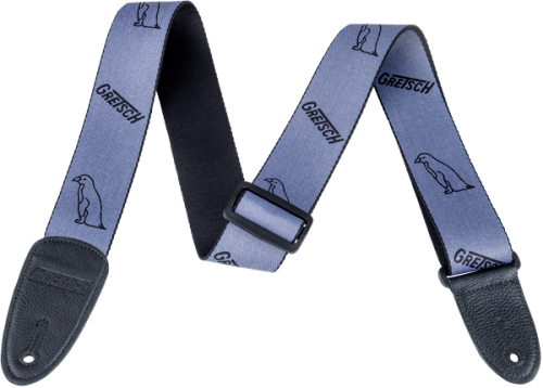 922-2257-002 Genuine Gretsch Penguin Grey/Black Guitar Strap 9222257002