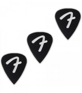 198-4351-306 Fender F Grip 351 Picks Black 3 Pack Guitar/Bass 1984351306