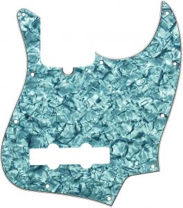 099-2197-002 Genuine Fender Jazz Bass Pickguard 10 Hole 4 Ply Turquoise Moto 0992197002