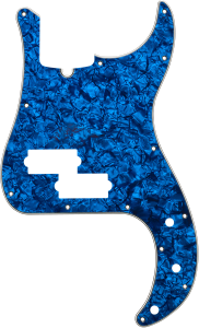 099-2198-003 Precision Bass Pickguard 13 Hole 4-Ply Blue Moto 0992198003