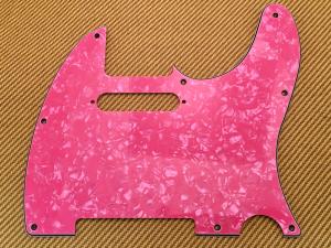 PG-0562-PINK 4-Ply Pink Pearloid Pickguard for Telecaster Guitar 8-Hole
