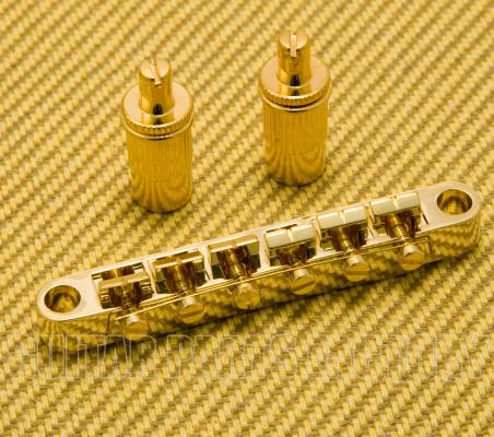 GB-ABRMG Gold ABR-Style Tune-O-Matic Guitar Bridge Modern Posts