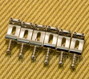 BS-SI-N (6) Nickel Steel Import Narrow Saddles fits Fender Strat Guitar