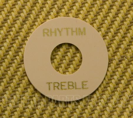 DR00CG Cream Rhythm/Treble Switch Ring Bold Gold Lettering