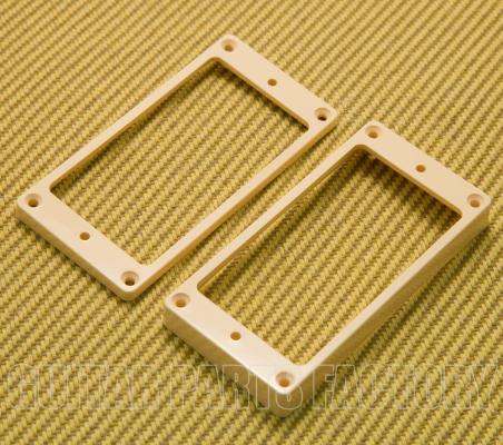 HMRVCARCHSET Plastic Vintage Cream Archtop Humbucker Pickup Ring Set