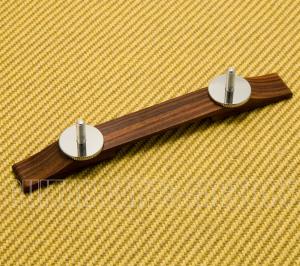 008-0620-249 Genuine Gretsch Rosewood Bridge Base w/ Chrome Wheels & Studs 0080620249