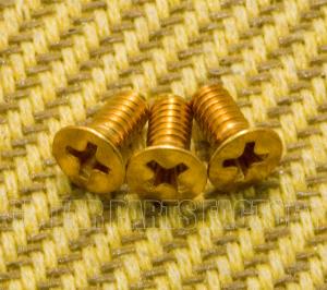 TBS-G (3) Vintage USA Gold Bridge Block Screws