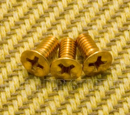 TBS-G (3) Vintage USA Gold Bridge Block Screws