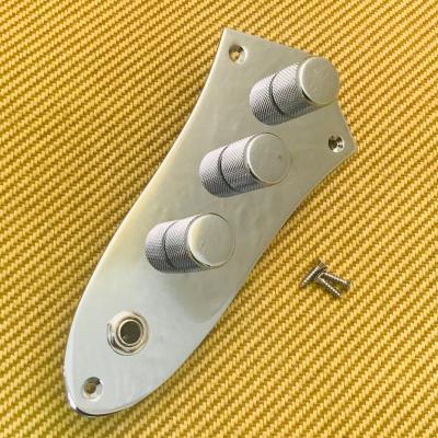 B17-CR Jazz Bass Loaded Pre-wired Chrome Control Plate Assembly