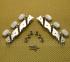 J-68-NI Pearl Button Nickel 3-On-A-Plate Acoustic Classical Guitar Tuners