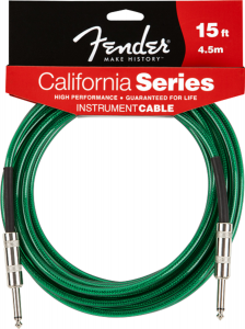 099-0515-057 Fender California Instrument/Guitar Cable 15' Surf Green 0990515057